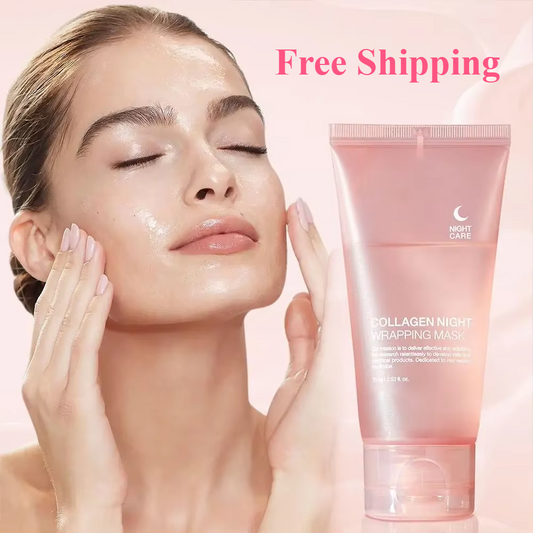 Hydrolyzed Collagen Overnight Facial Mask – Wrapping Peel-Off Treatment | Hydrating & Firming | Enhances Elasticity, Reduces Sagging & Dullness